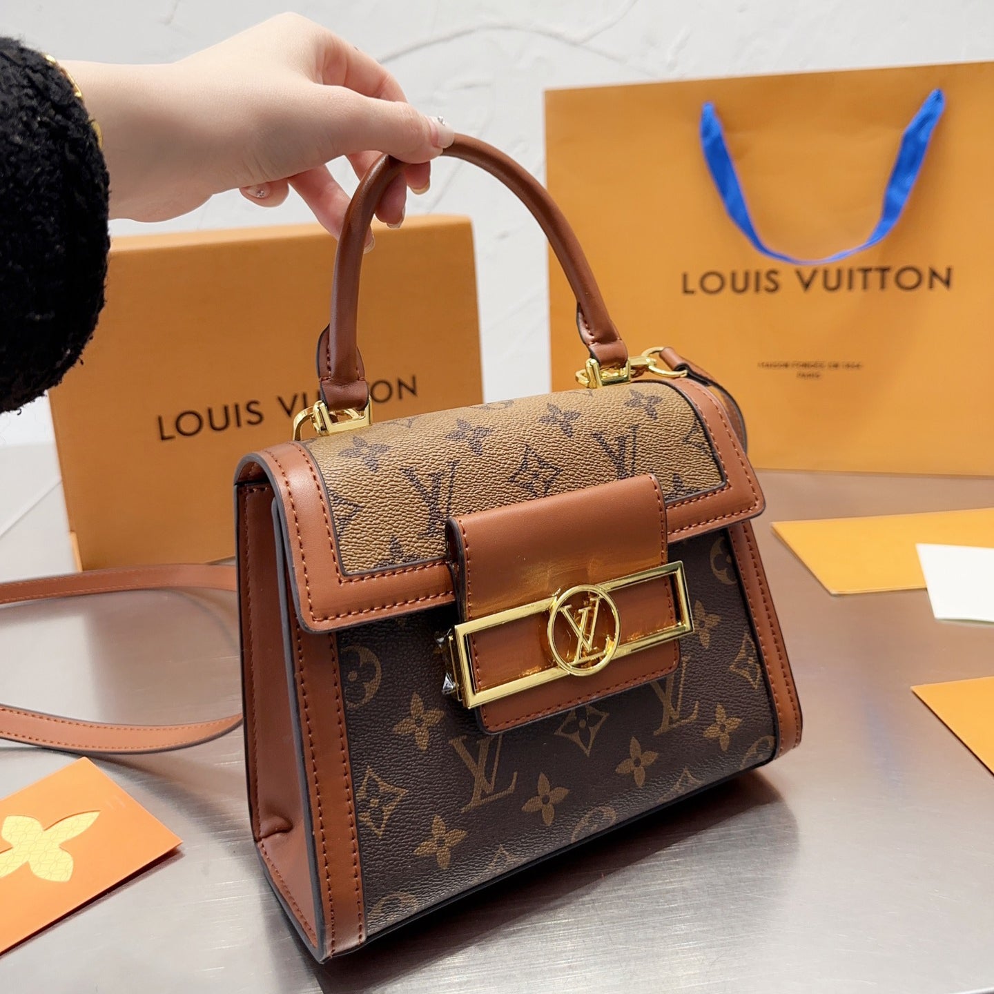 Borsa a tracolla classica in pelle