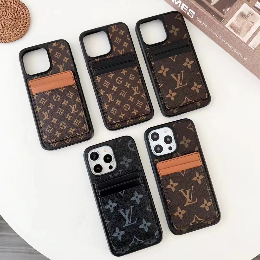 Custodia per telefono con porta carte stampata per iPhone