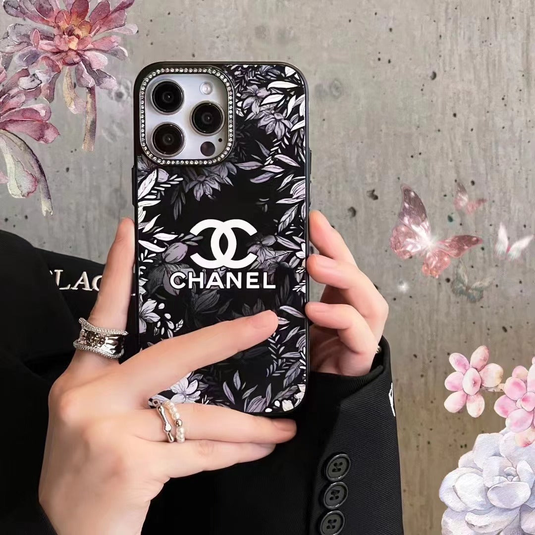 Custodia per telefono con design floreale per iPhone