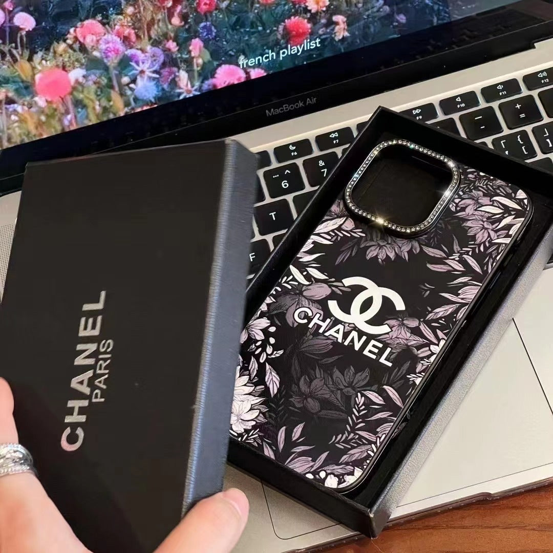 Custodia per telefono con design floreale per iPhone