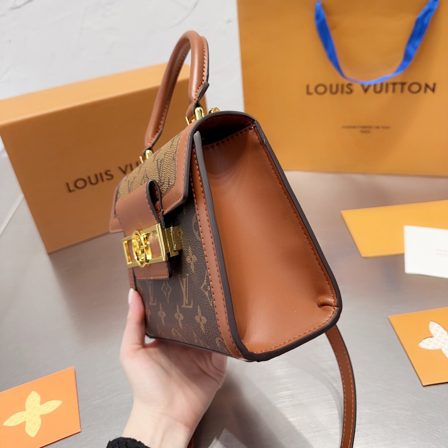 Borsa a tracolla classica in pelle