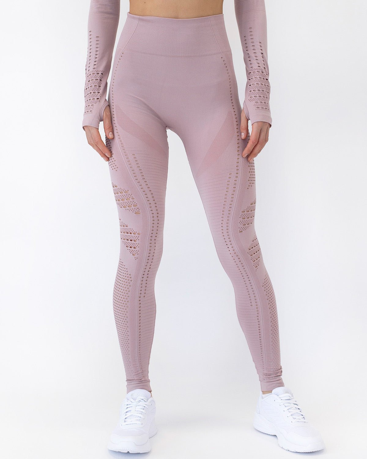 Leggings senza cuciture Gracey Hollow Out - Rosa