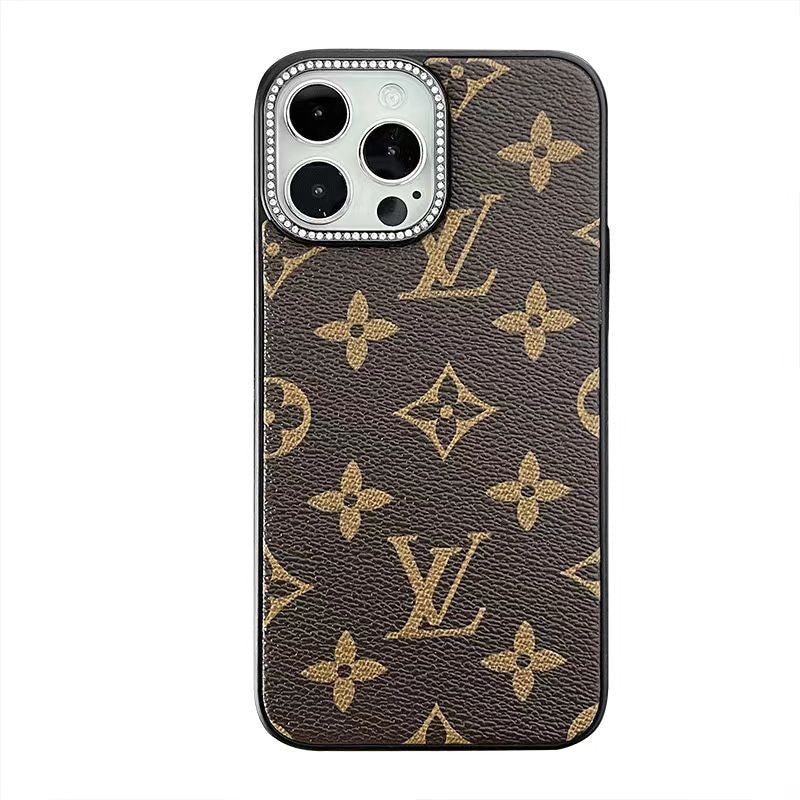 Custodia per telefono con design glitterato per iPhone