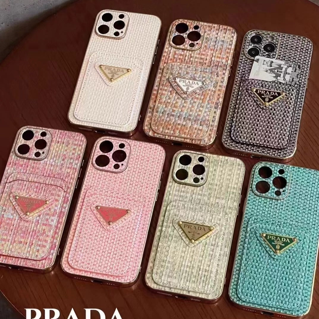 Custodia per telefono con motivo intrecciato per iPhone