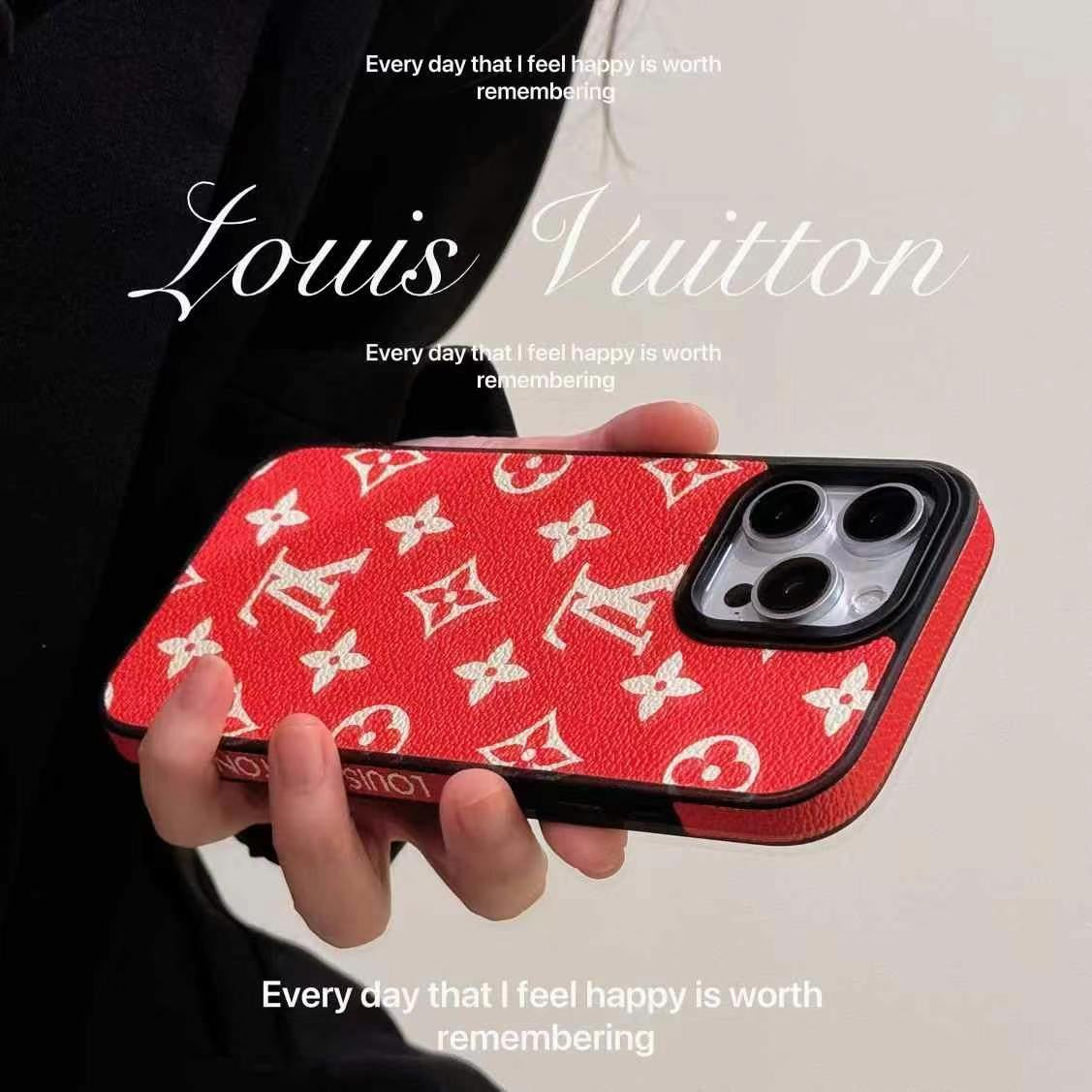 Custodia per telefono in stile rosso completo per iPhone