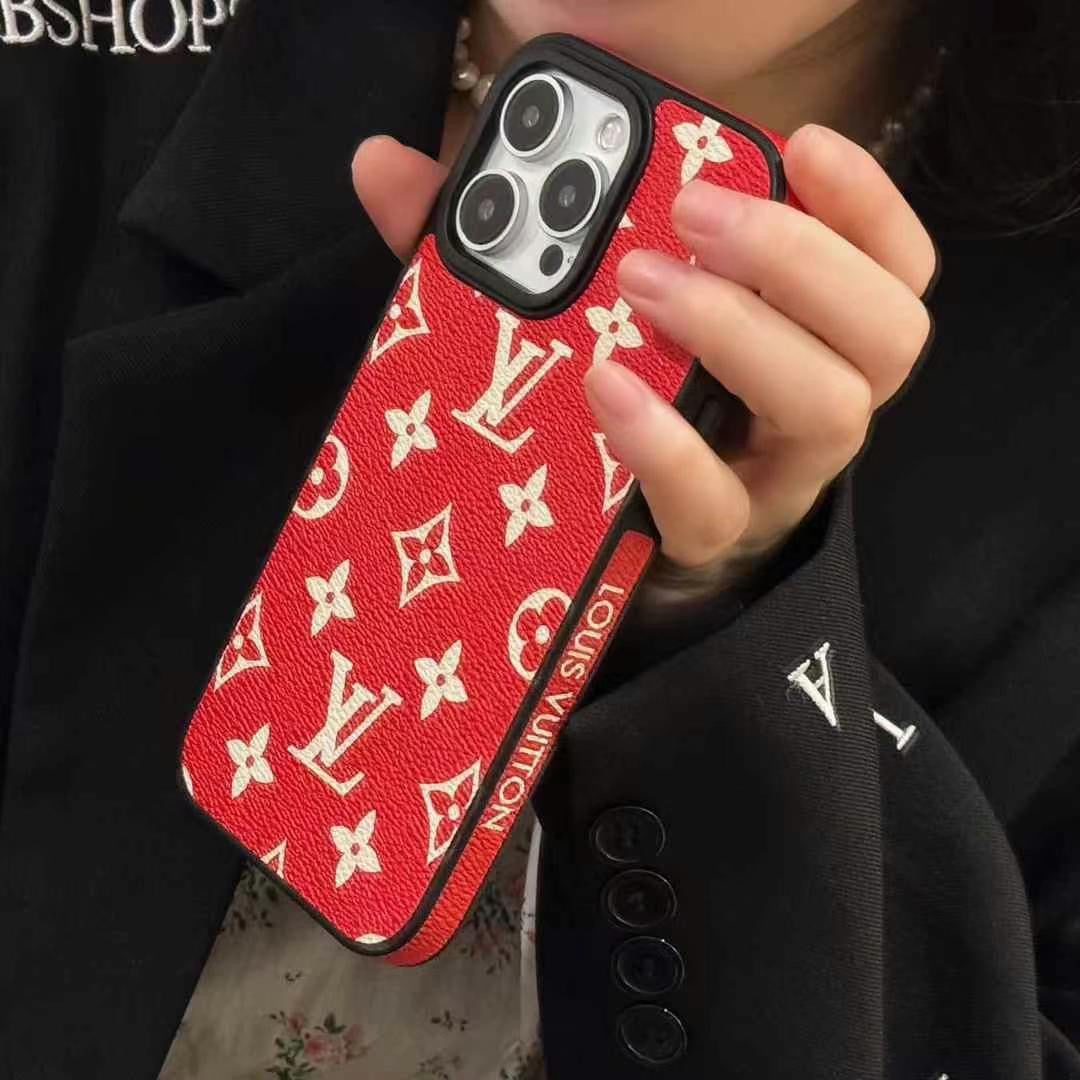 Custodia per telefono in stile rosso completo per iPhone
