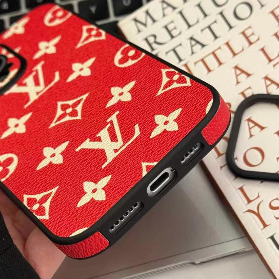 Custodia per telefono in stile rosso completo per iPhone