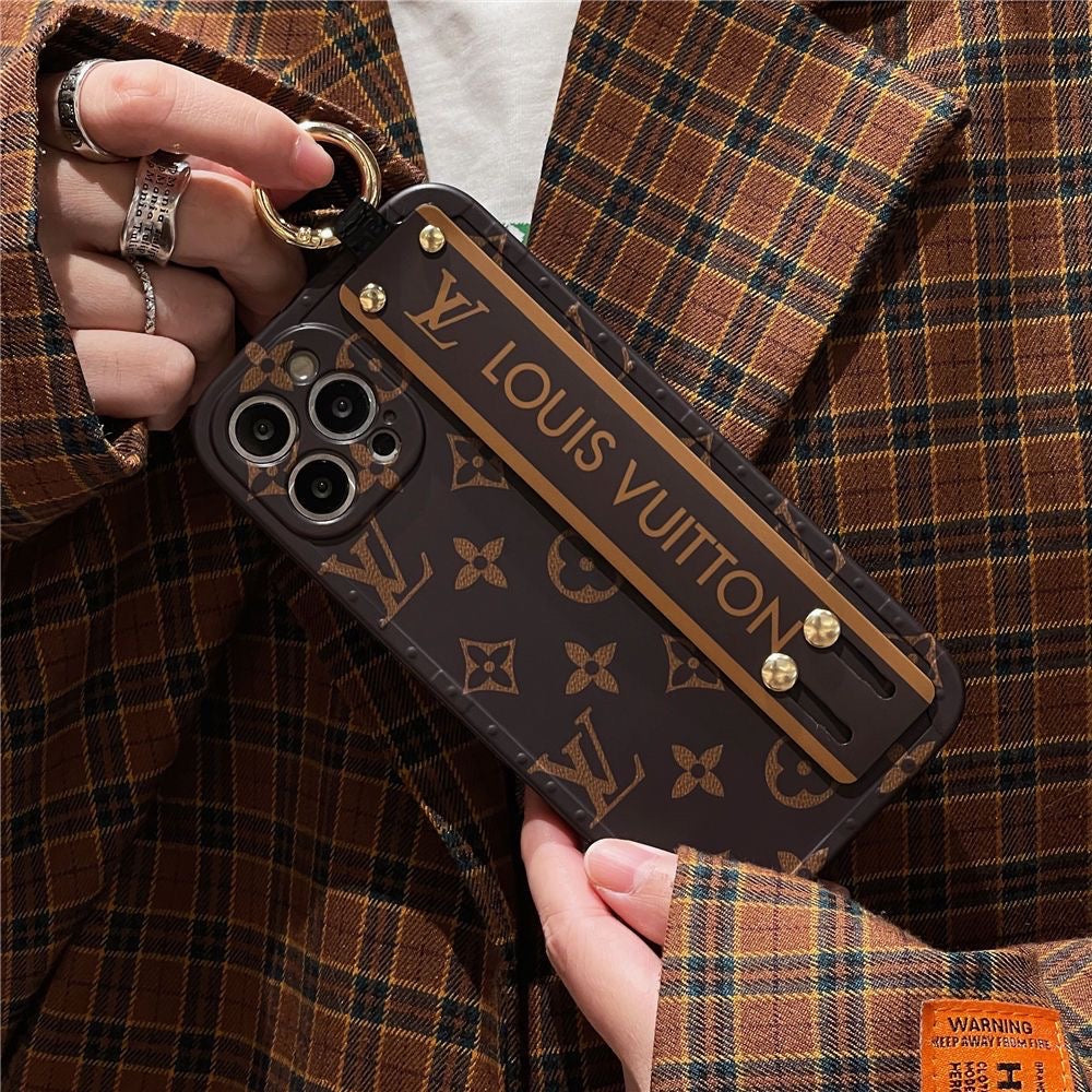 Custodia per telefono con design marrone per iPhone