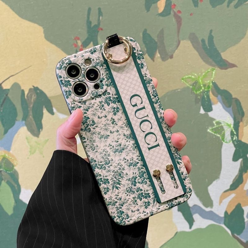 Custodia per telefono verde satinato per iPhone