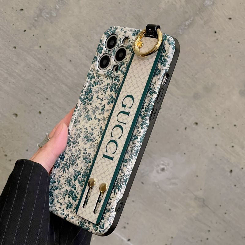 Custodia per telefono verde satinato per iPhone