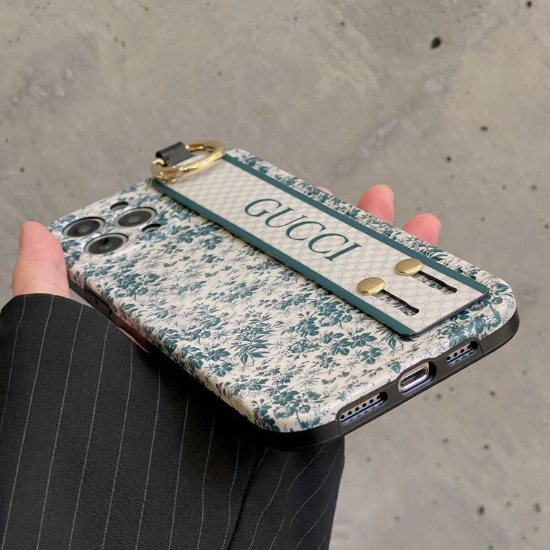 Custodia per telefono verde satinato per iPhone