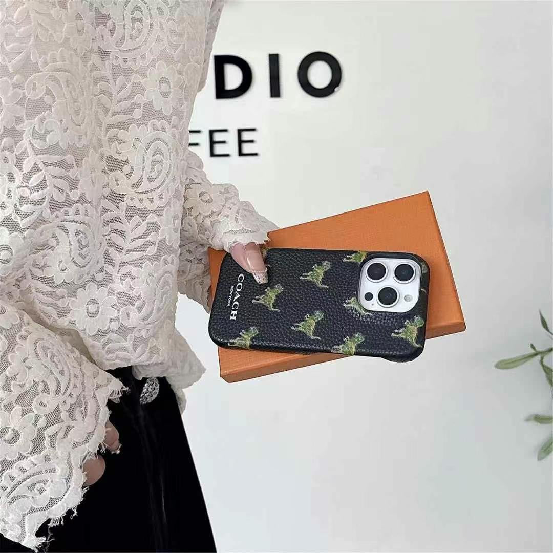 Custodia per iPhone con motivo cartoon nero