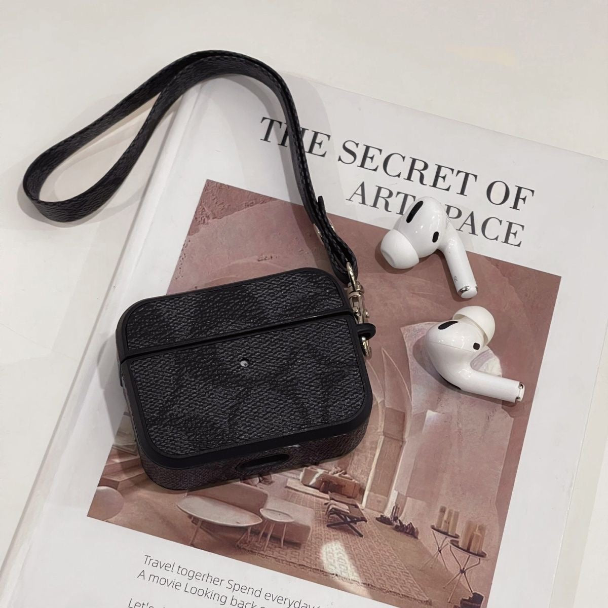 Custodia AirPods di qualità marrone