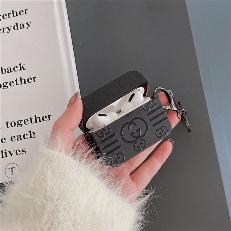 Strukturiertes schwarzes AirPods-Case