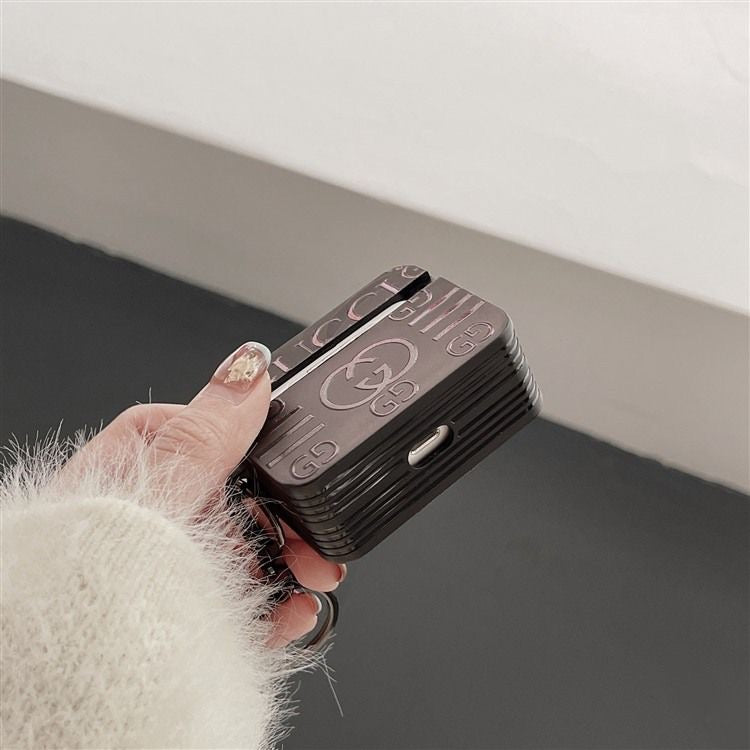 Strukturiertes schwarzes AirPods-Case