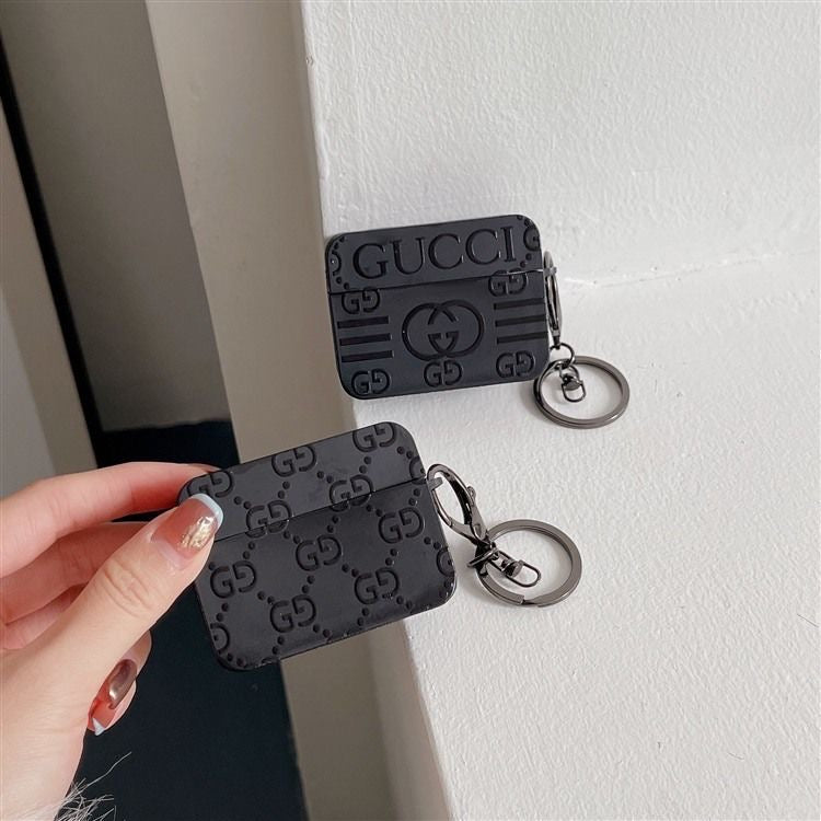 Strukturiertes schwarzes AirPods-Case