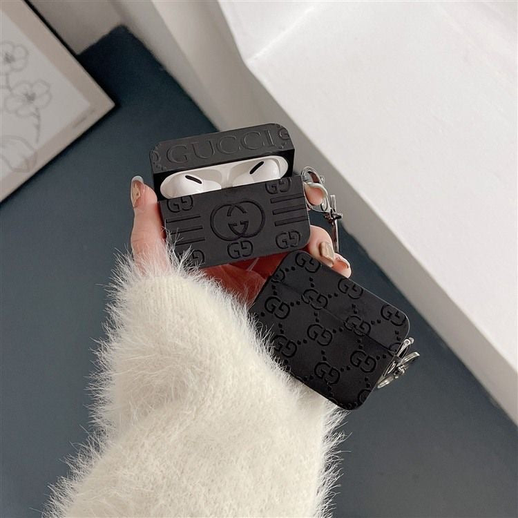 Strukturiertes schwarzes AirPods-Case