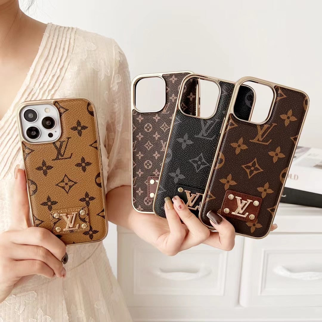 Custodia classica per iPhone con motivo a fiori