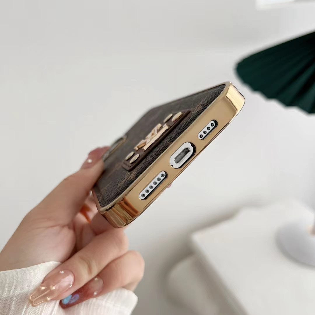 Custodia classica per iPhone con motivo a fiori