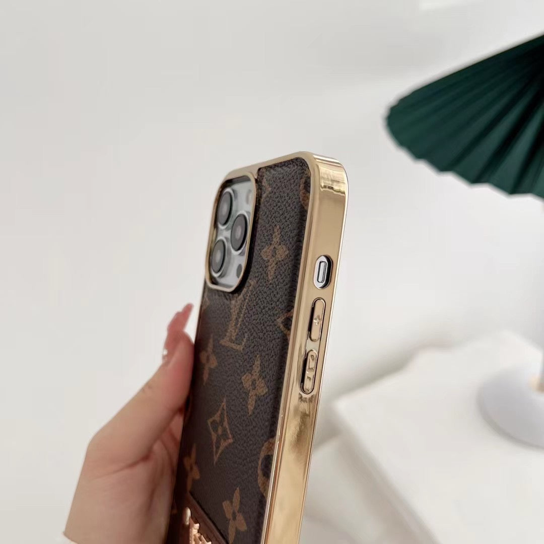 Custodia classica per iPhone con motivo a fiori