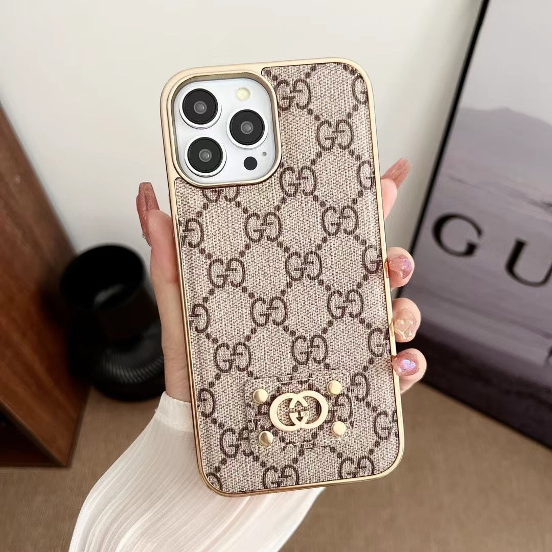 Custodia classica per iPhone con motivo a fiori