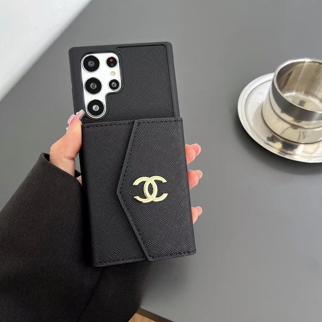Étui porte-cartes noir pour Samsung