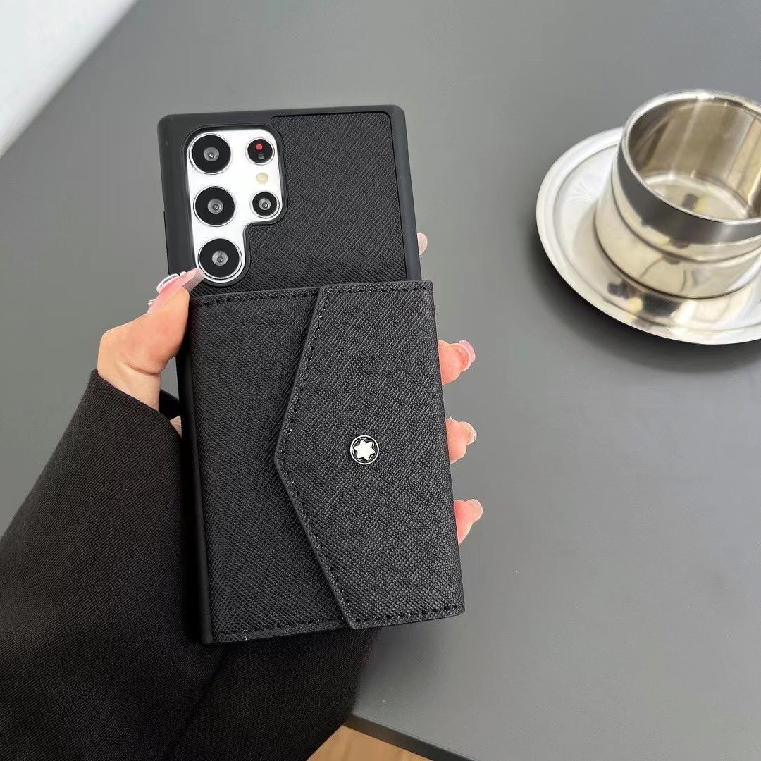 Étui porte-cartes noir pour Samsung