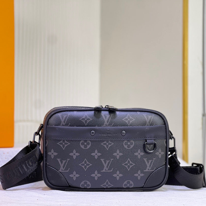 Borsa a tracolla quadrata stampata
