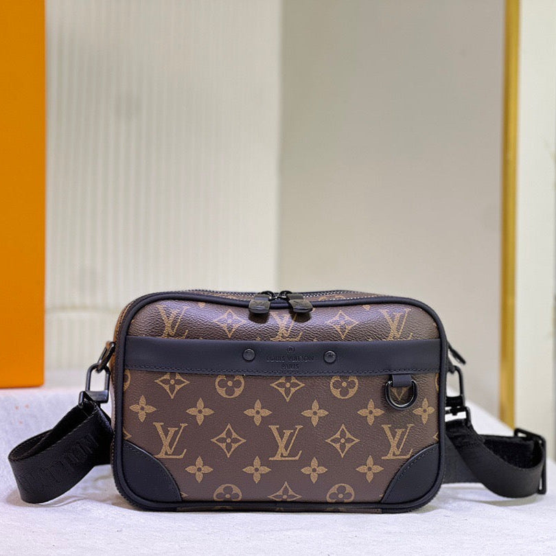 Borsa a tracolla quadrata stampata
