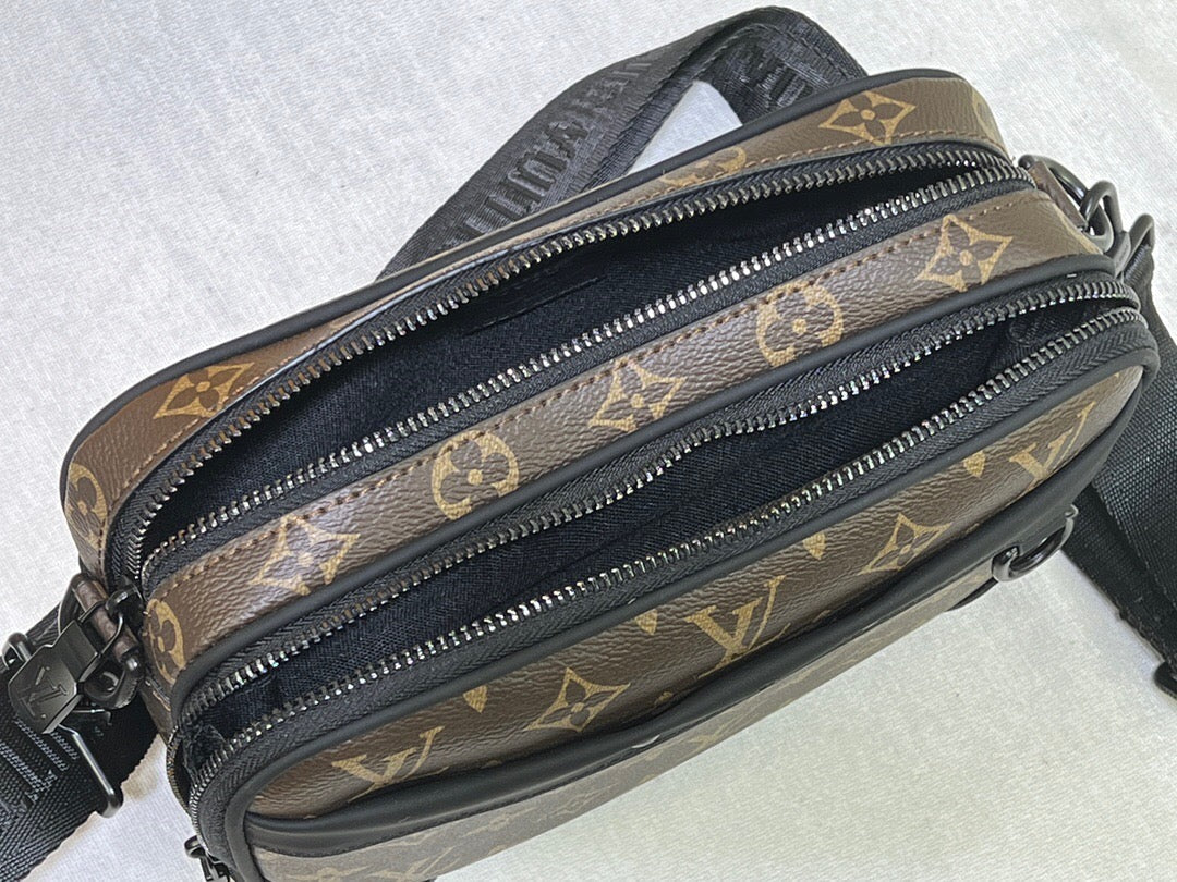 Borsa a tracolla quadrata stampata