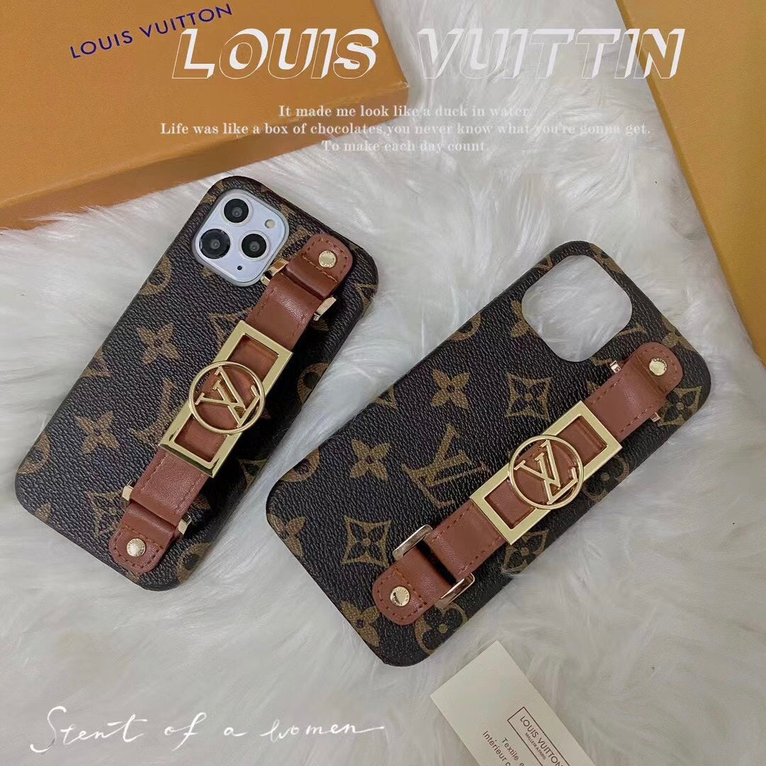Custodia classica marrone per iPhone