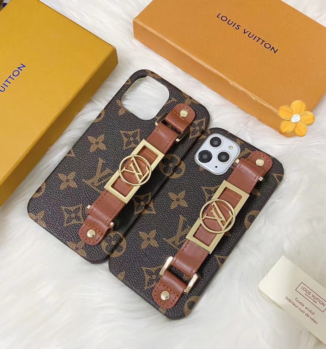 Custodia classica marrone per iPhone