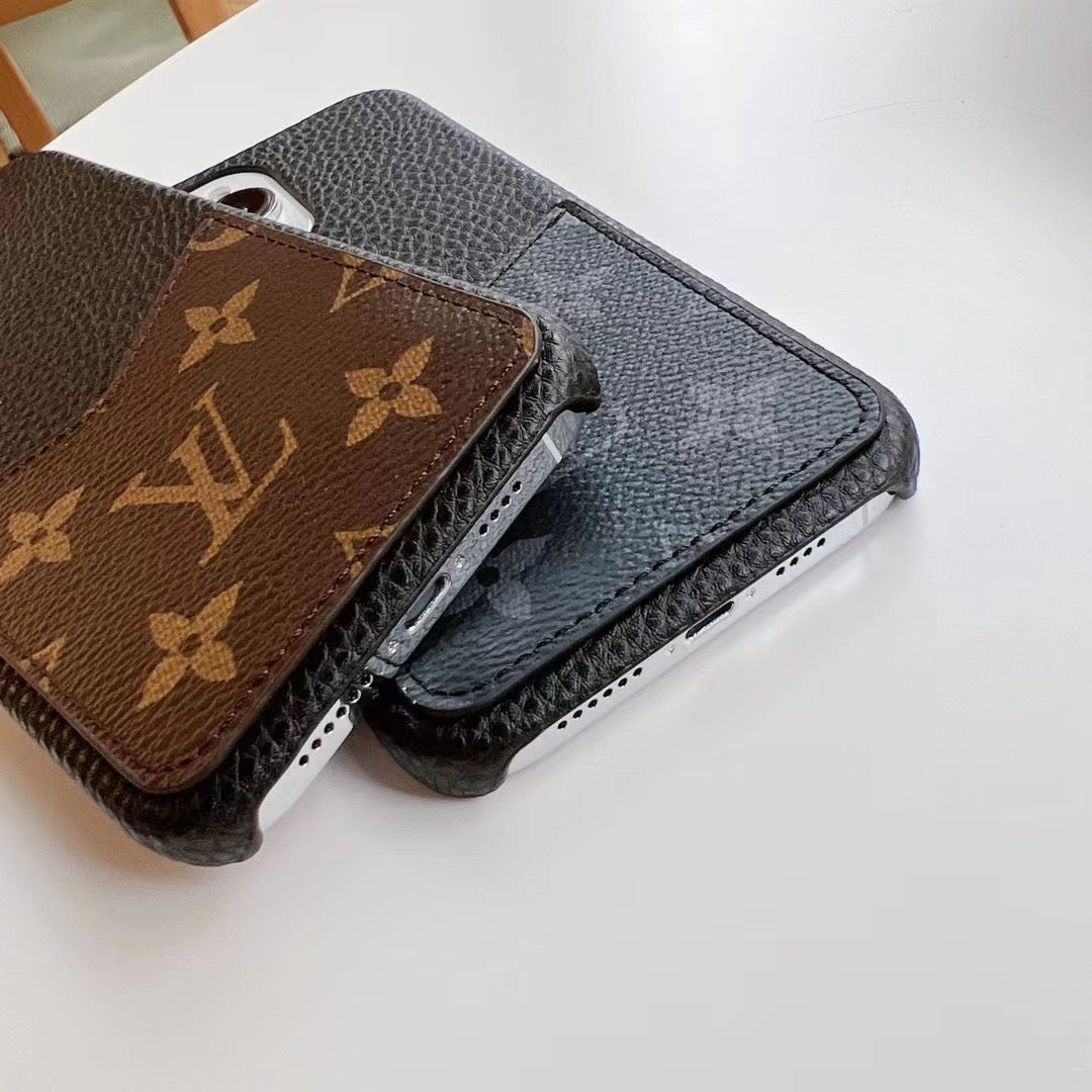 Étui en peluche avec porte-cartes pour Samsung