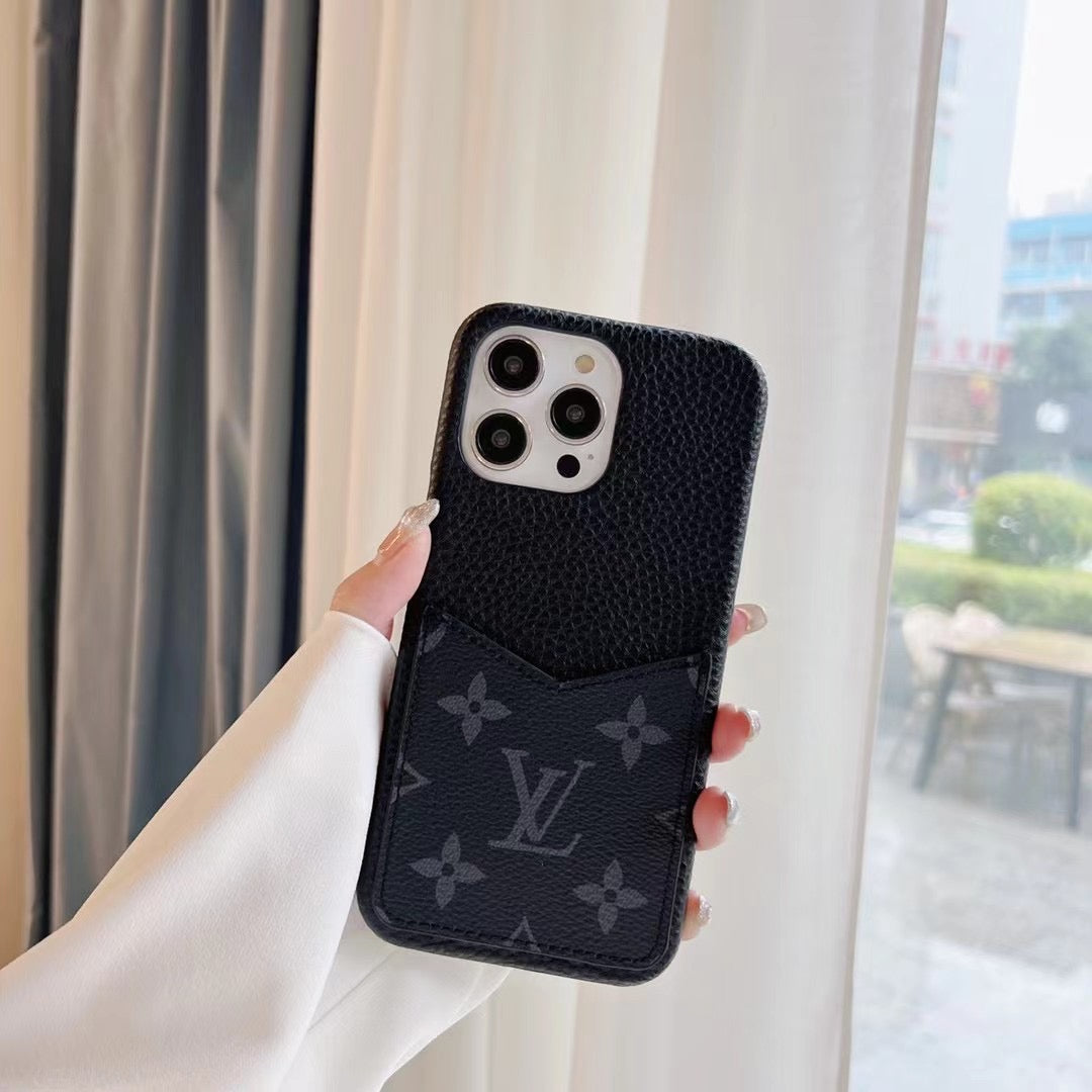 Étui en peluche avec porte-cartes pour Samsung