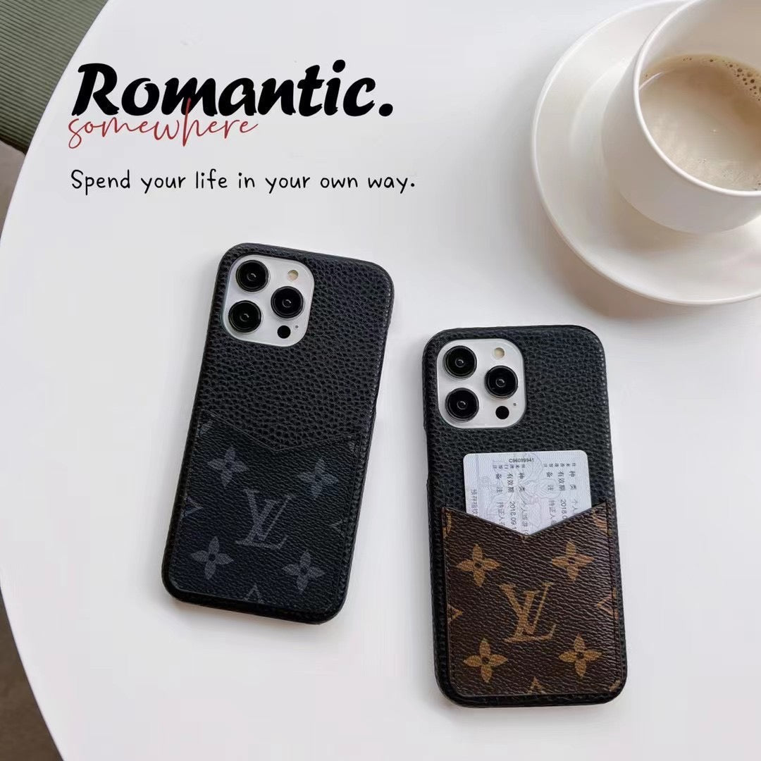 Étui en peluche avec porte-cartes pour Samsung