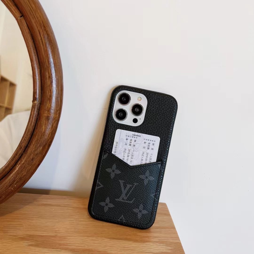 Étui en peluche avec porte-cartes pour Samsung