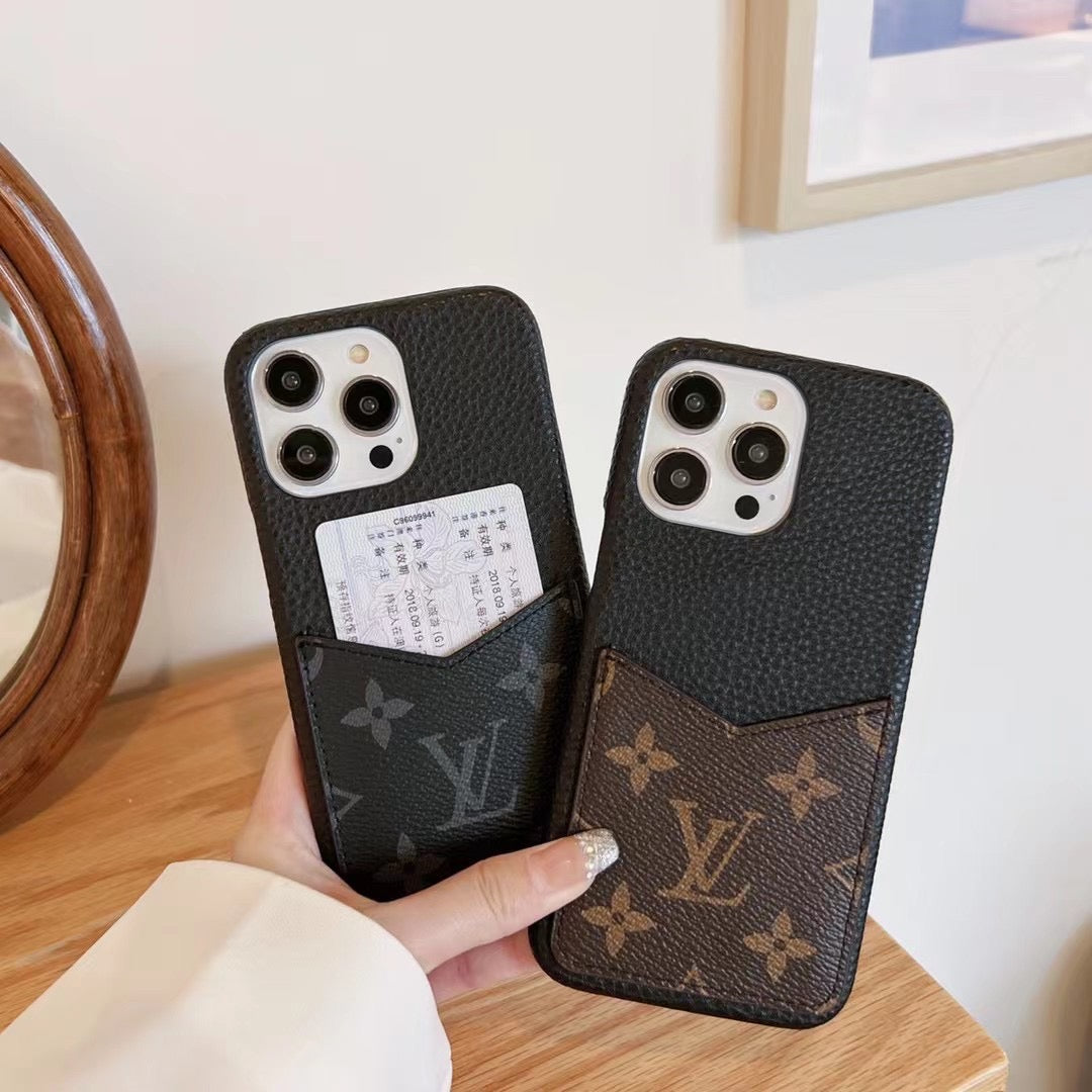 Étui en peluche avec porte-cartes pour Samsung