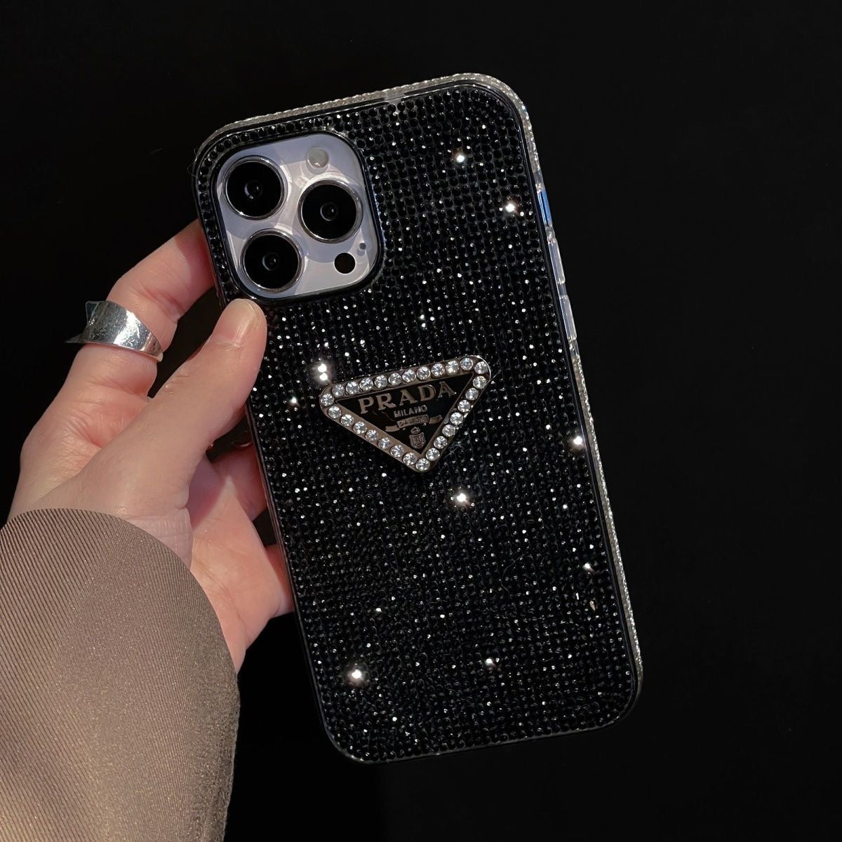 Custodia per iPhone con motivo a diamante