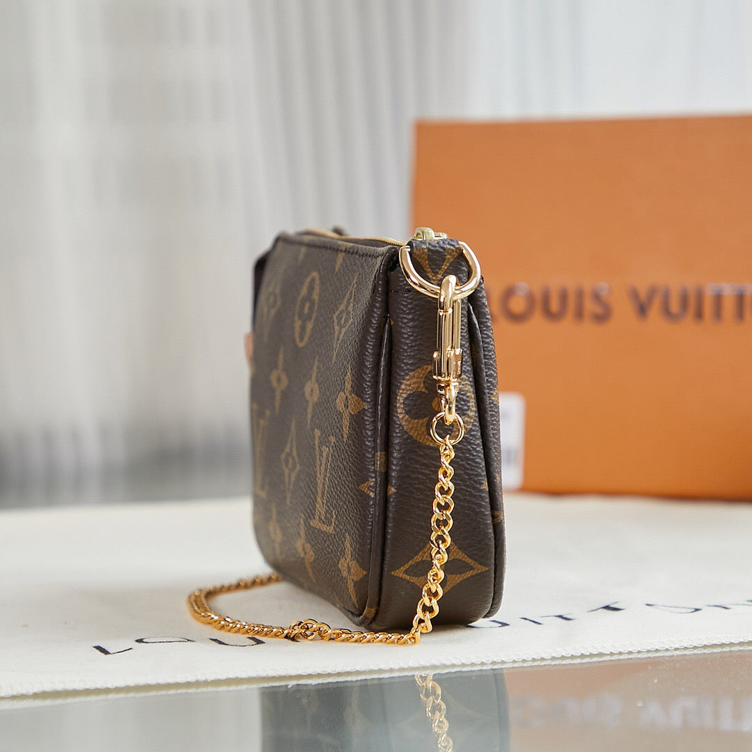 Borsa quadrata marrone alla moda