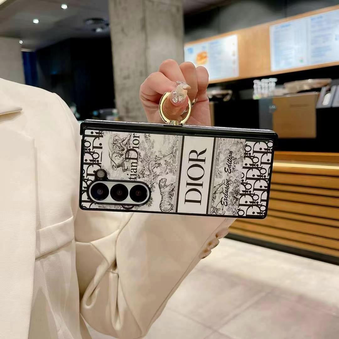 Weiße Ring Galaxy Z Fold 6 Hülle für Samsung