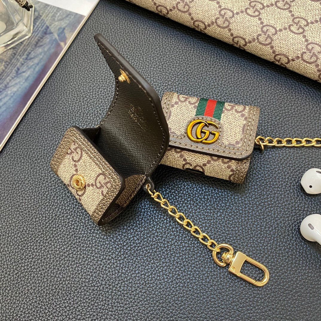 Custodie protettive in pelle grigia per AirPods