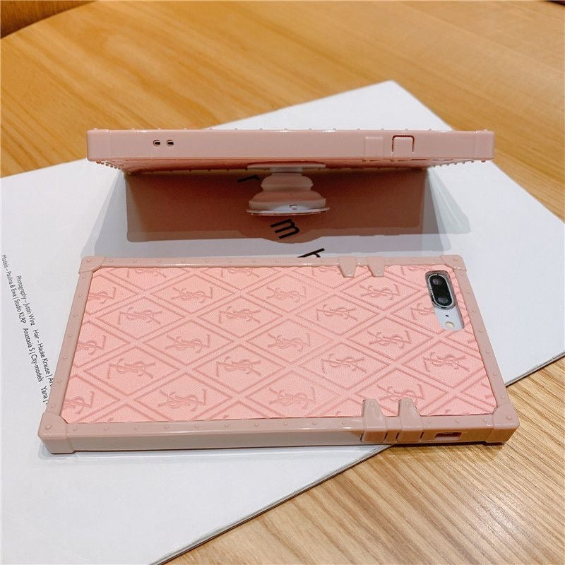 Rosa quadratische Galaxy Hülle für Samsung