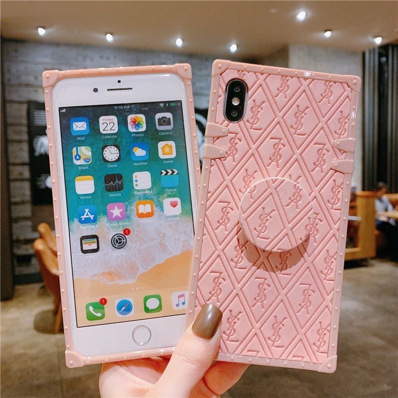 Rosa quadratische Galaxy Hülle für Samsung