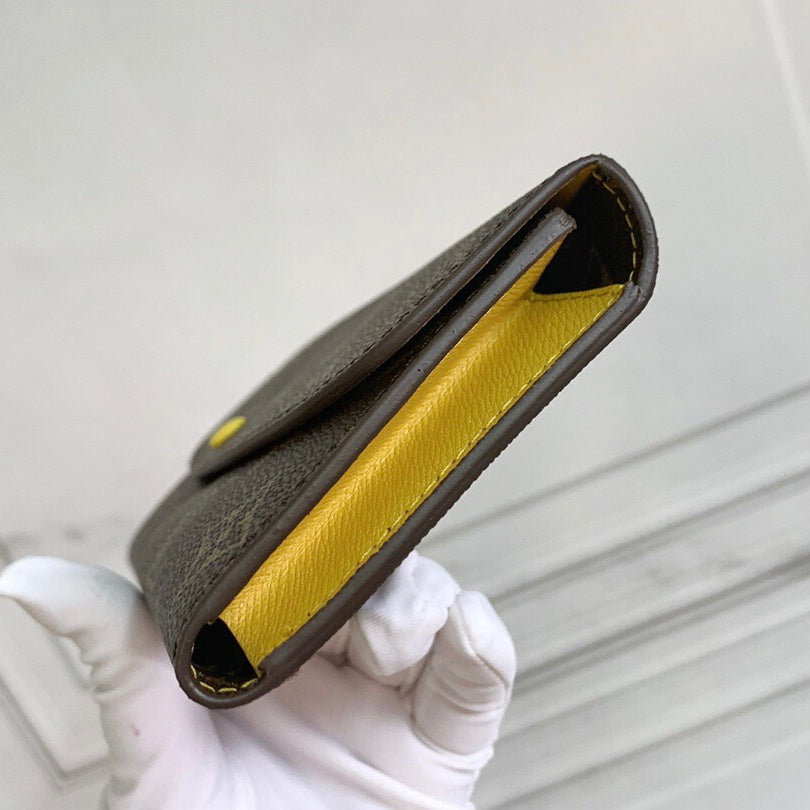 Fermagli per portafoglio a forma di fiore giallo marrone