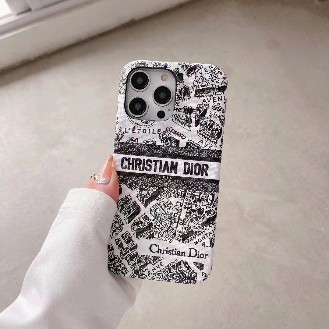Custodia per telefono con fiore nero per iPhone