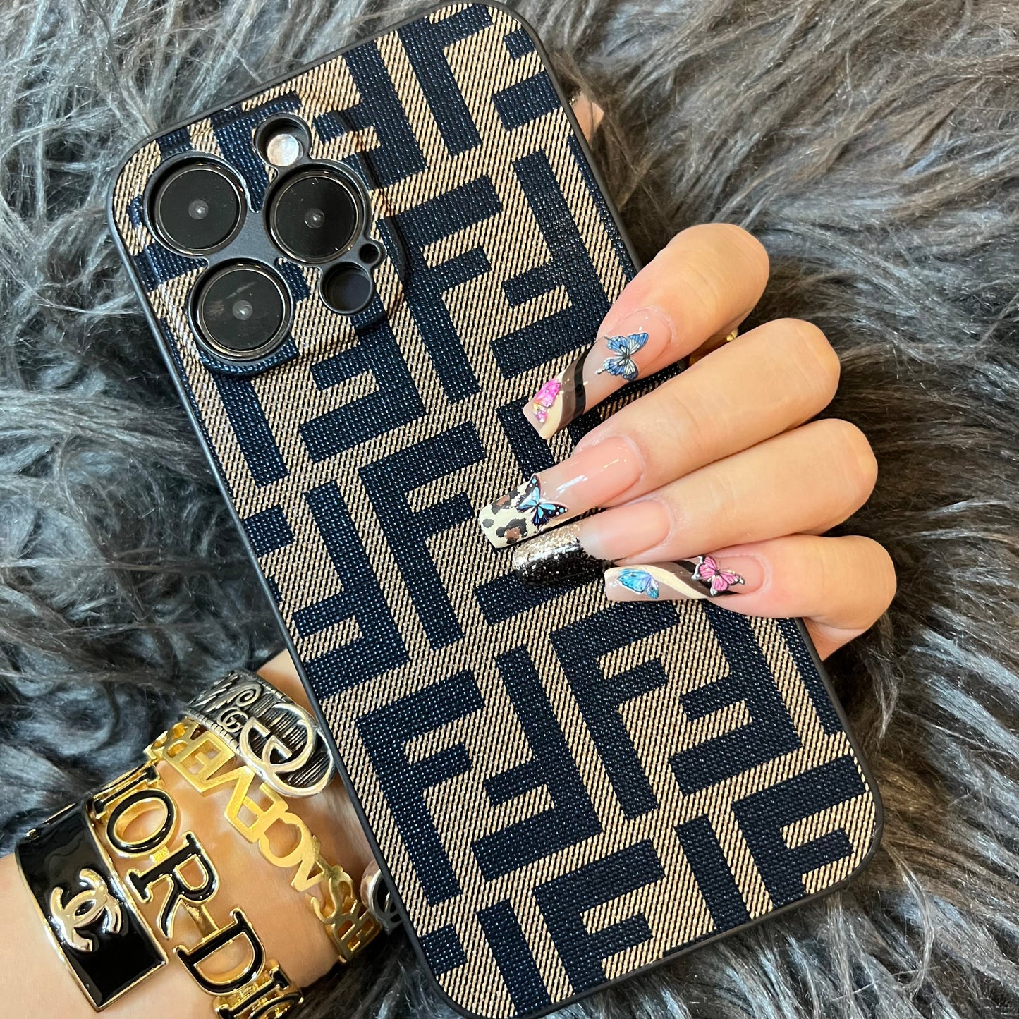 Custodia per telefono glamour alla moda per iPhone