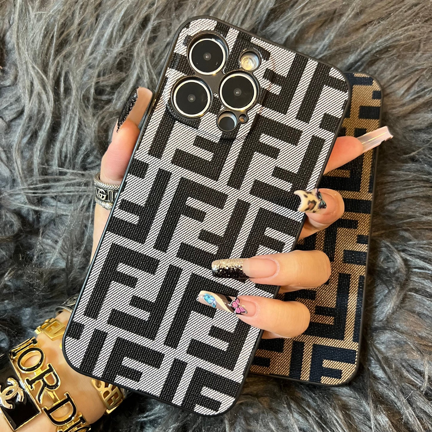 Custodia per telefono glamour alla moda per iPhone