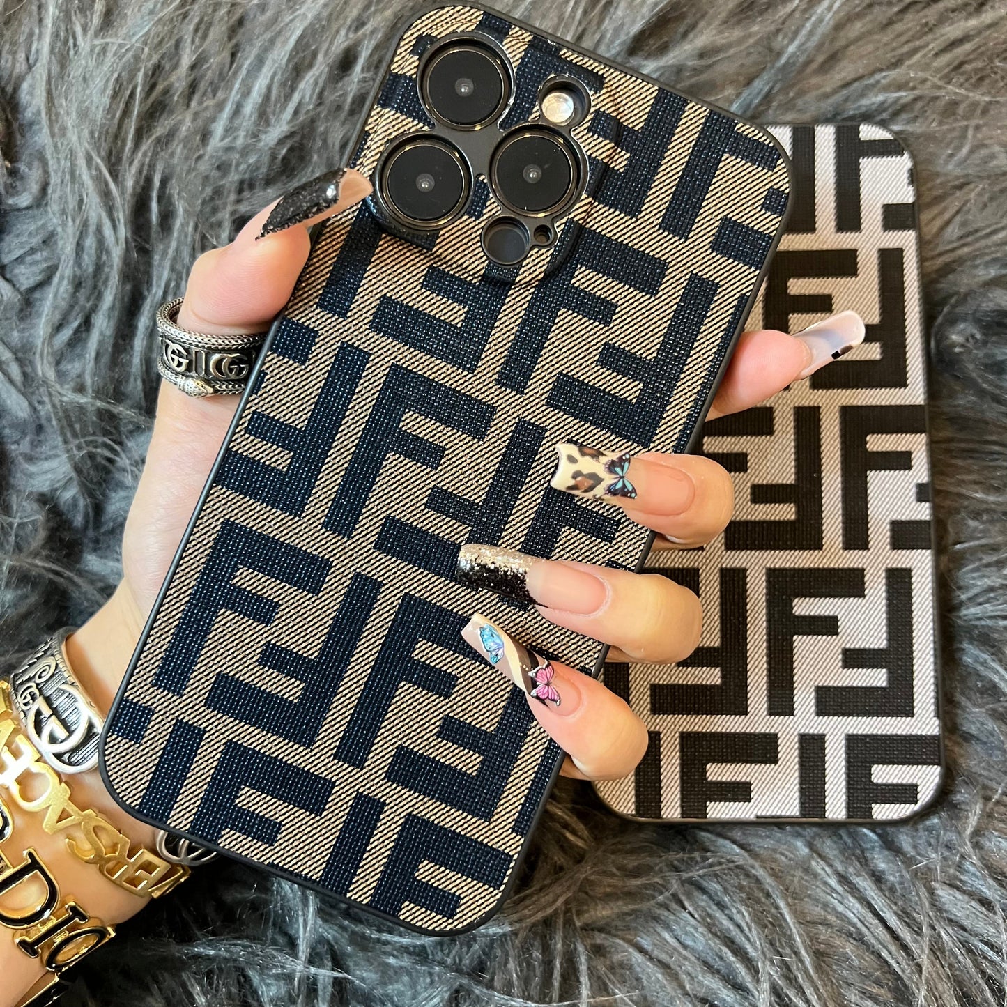 Custodia per telefono glamour alla moda per iPhone