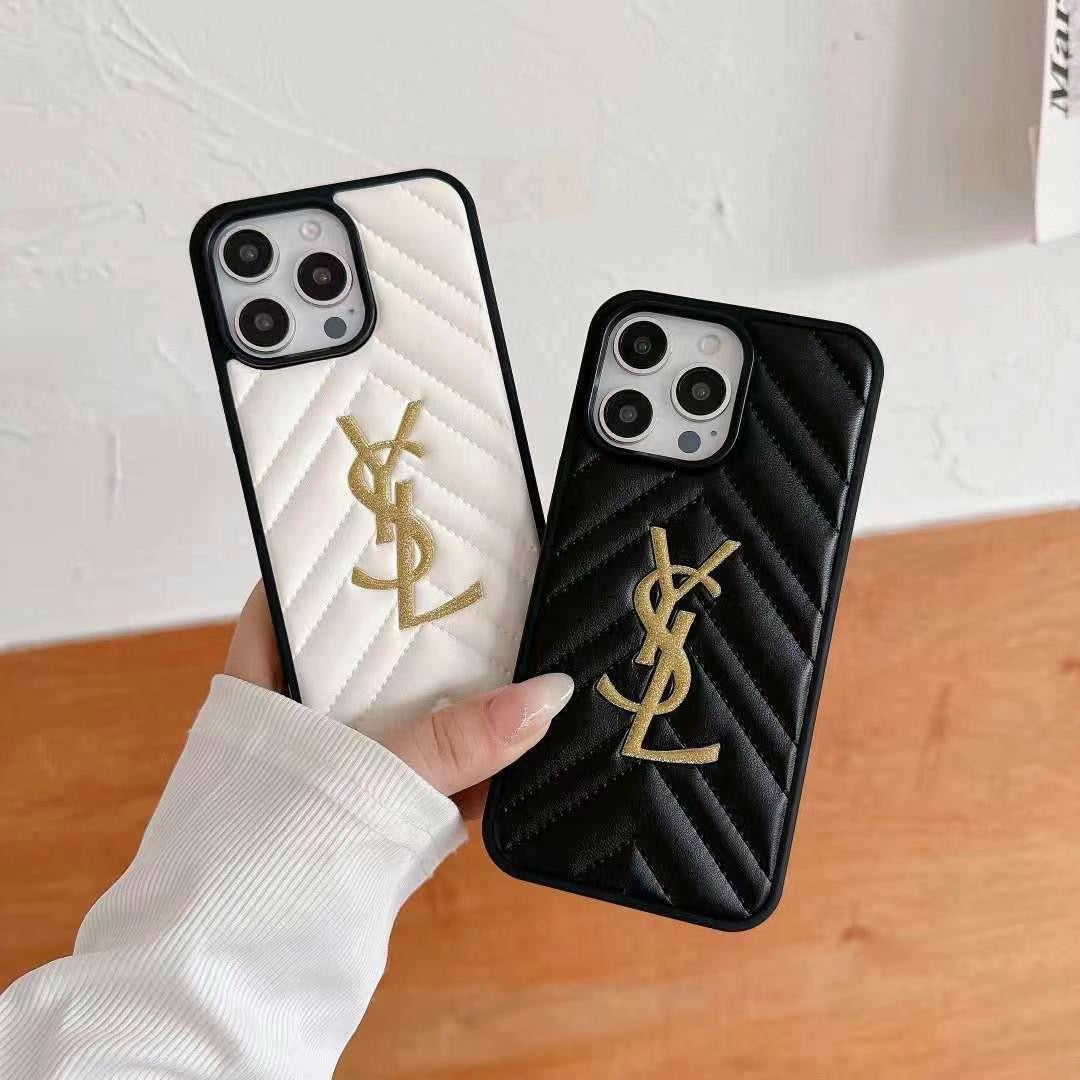 Custodia per telefono con texture dorata per iPhone