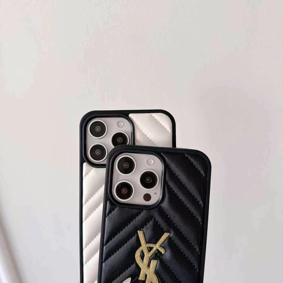 Custodia per telefono con texture dorata per iPhone
